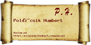 Polácsik Humbert névjegykártya